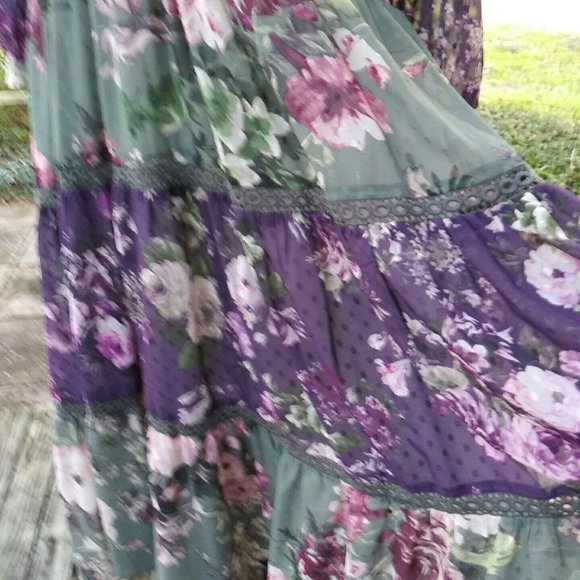 Wayward Fancies eShakti Maxi Floral Dress 2X 22W - Picture 10 of 11